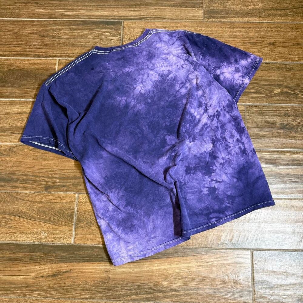 The Mountain Wolf Moon Purple Tie Dye Graphic Tee XL - Picture 3 of 6